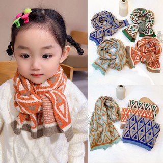 Khăn len quàng cổ trẻ em phong cách Vintage Hàn Quốc cho bé trai, bé gái - Freesize
