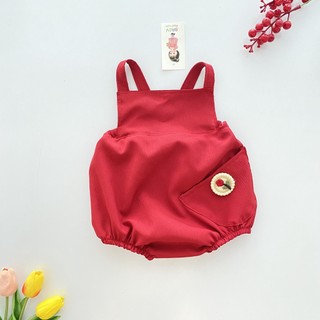 body yếm đỏ + áo rời cho bé