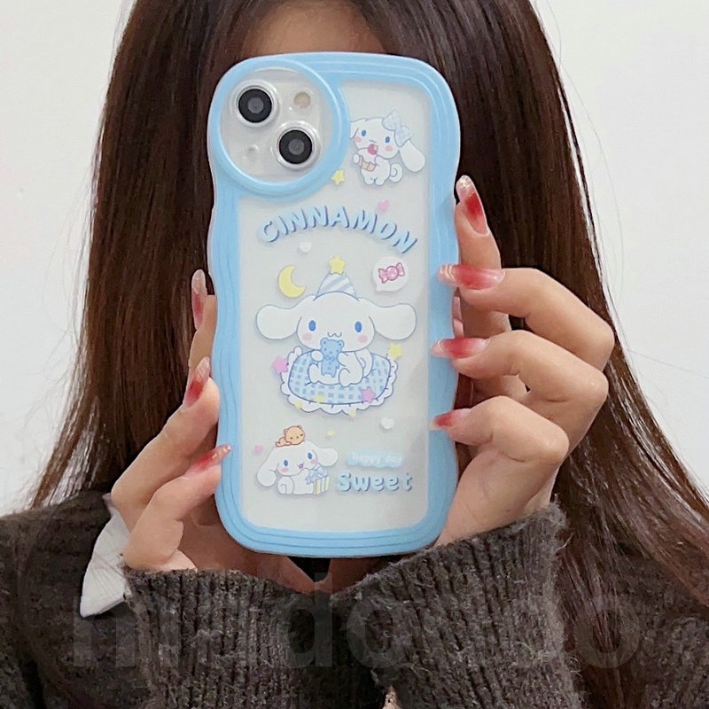 Cartoon Casing Samsung Galaxy A54 A34 A24 A14 A12 A04 A73 A53 A52 A52S A33 A32 A23 A72 A22 A13 4G 5G A03S A02S A11 A02 A03 A51 A50 A50S A30S A20 A30 A20S A10S A21S M22 M32 M12 M11 M02 Cute Waves Edge Cinnamon Kuromi Fine hole Clear Soft Phone Case STB 15