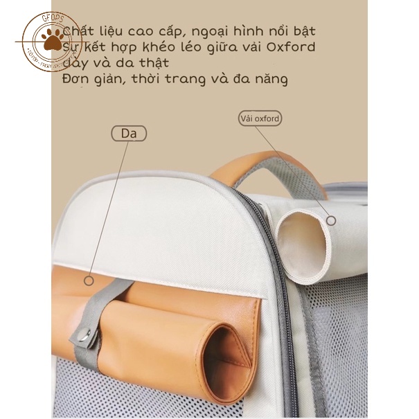 Vali kết hợp balo vận chuyển cao cấp cho chó mèo / Balo vali lưỡi thoáng khi - 4Pets offical