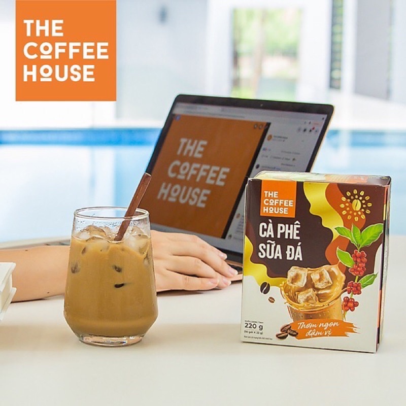Cà Phê Sữa Đá Hòa Tan The coffee House, hộp 220gr/ 10 gói cà phê . HSD: 01.2024