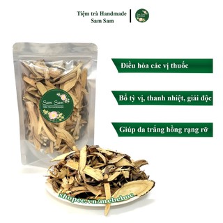 Cam thảo khô thái lát 200g trà thảo mộc giảm đau họng, thanh nhiệt giải độc