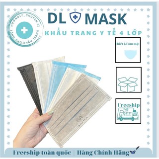   Hộp 50 chiếc  Khẩu Trang Y Tế Hàng 4 Lớp Kháng Khuẩn  hàng đẹp dày dặn 