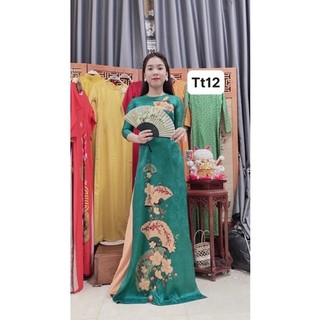 Áo dài gấm tt hình quạt