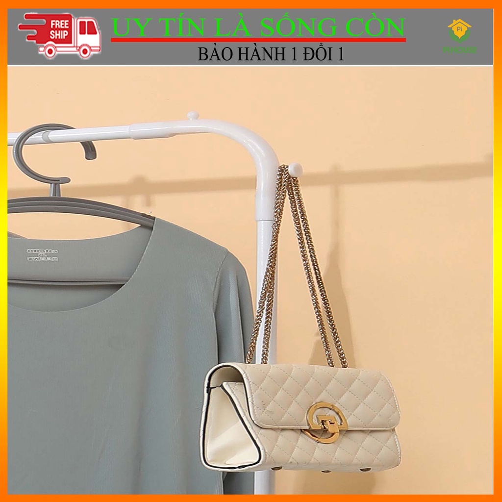 Giá treo quần áo PiHouse 3 tầng có bánh xe khung thép sơn tĩnh điện nhập khẩu