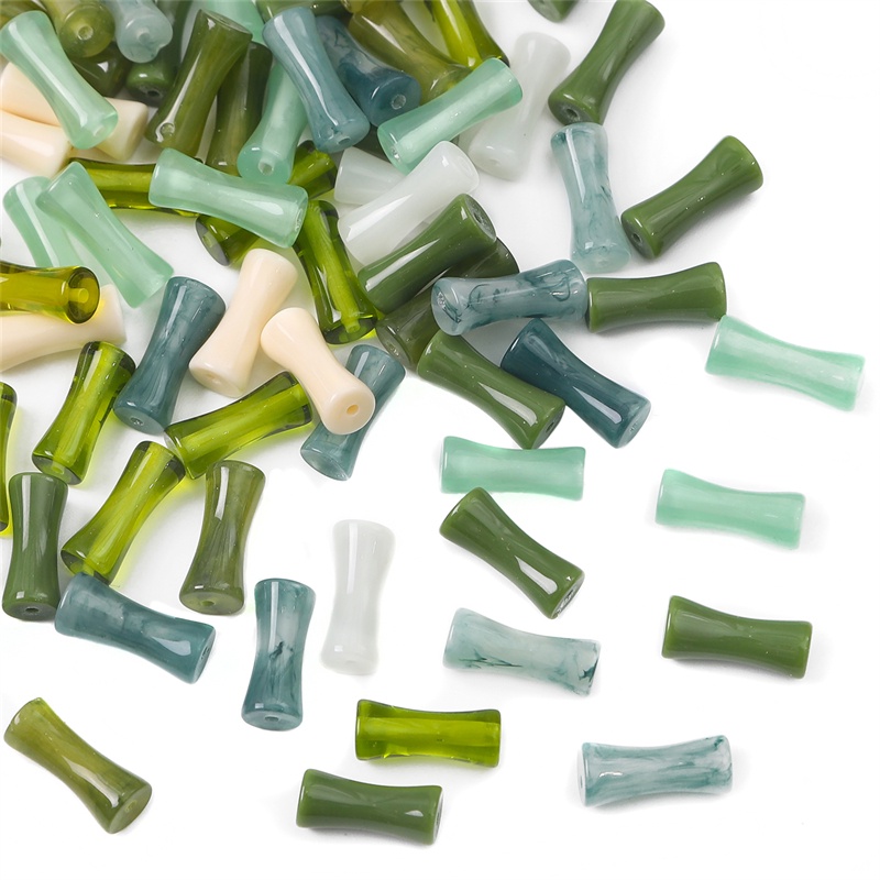 Hạt Nhựa Resin 13X5mm Hình Cây Tre Làm Trang Sức diy