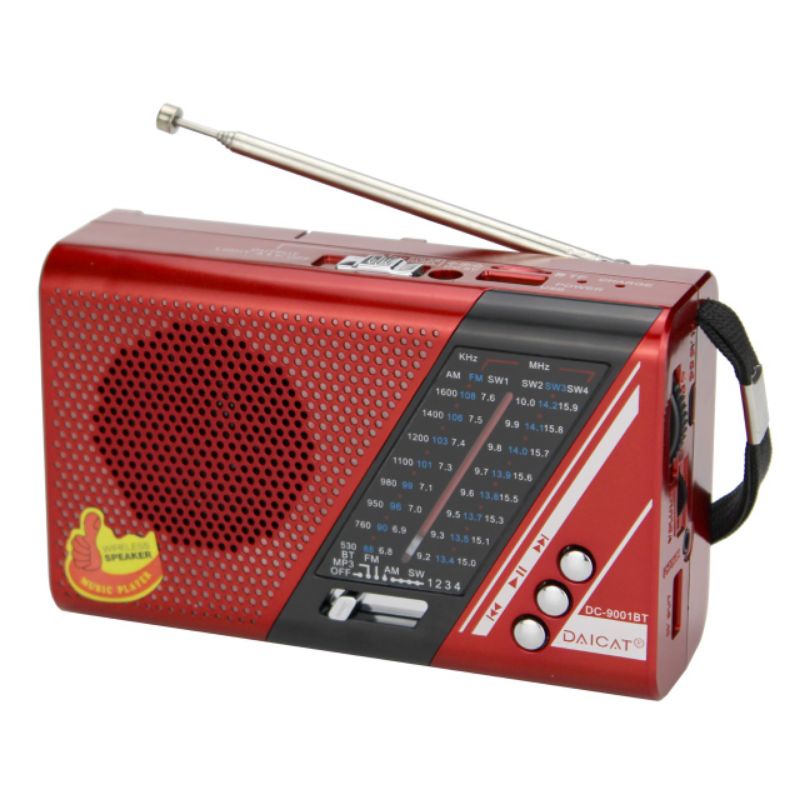 Đài Radio Bắt Bluetooth Radio Cầm Tay - Có Đèn Bin.Bắt đài FM/AM/SW Hỗ Trợ Thẻ Nhớ,USB.Phát Loa To.Nghe Nhạc Miễn Chê.