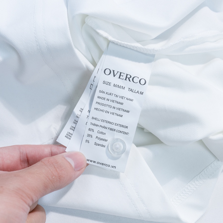 Áo Polo Nam SKYPES Trắng OVERCO Cao Cấp Chất Vải Cotton USA Mềm Mịn Thoáng Mát