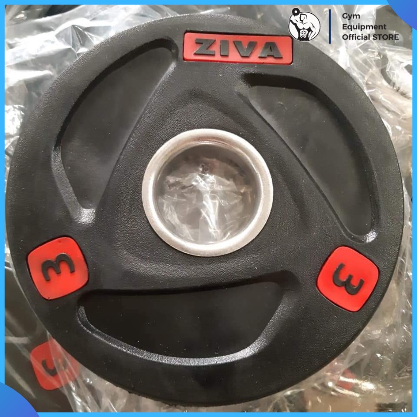 Tạ đĩa ziva 2,5kg bánh tạ bọc cao su lỗ phi 50mm G.E.O