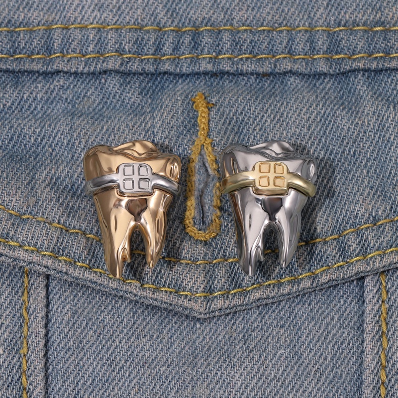 Ghim cài áo MISS ZOE kiểu chiếc răng độc đáo thời trang