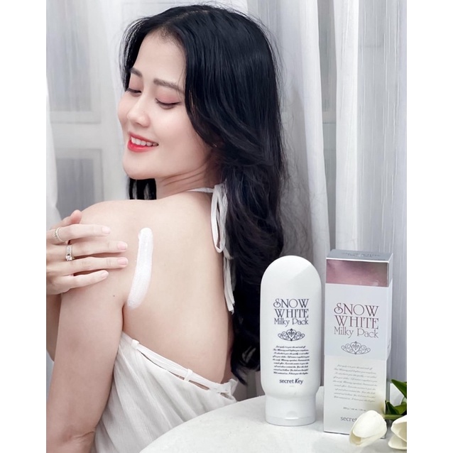 Kem Ủ Trắng Secret Key Snow White Milky Pack 200ml Cho Làn Da Trắng Hồng Tự Nhiên