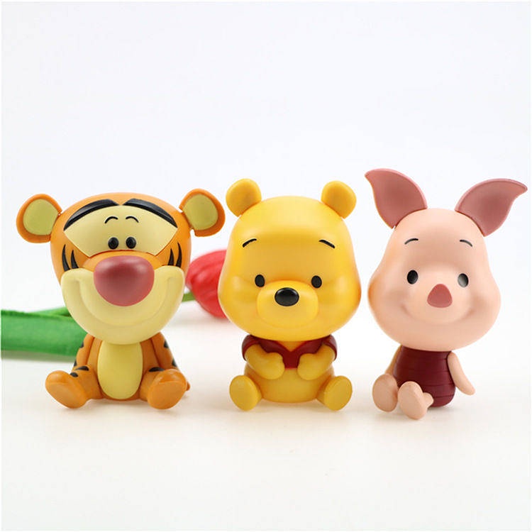 Cute Winnie-the-Pooh Pooh Bear Tigger Piglet Pig Figurine Garage Kits Car Decoration Children's Toy Doll Gift fXUo