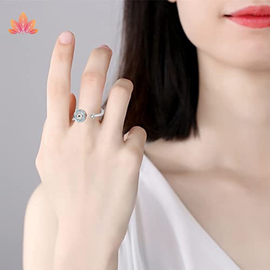 Nhẫn Tròn Hình Mắt Quỷ Đính Đá Pha Lê JP5 Giúp Giảm Căng Thẳng