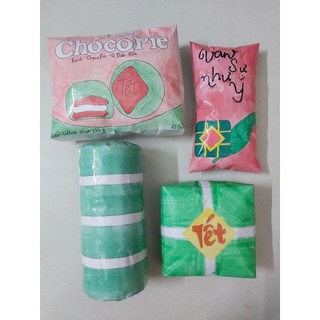 Squishy giấy chủ đề Tết dễ thương chậm tăng