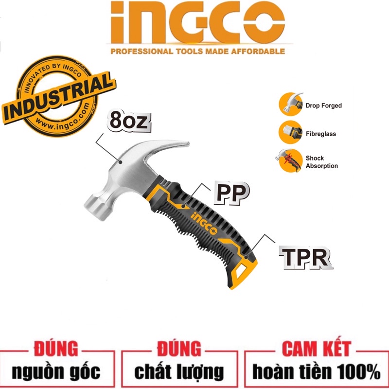 ĐỒ NGHỀ INGCO Búa nhổ đinh mini 200g HMCH80808D