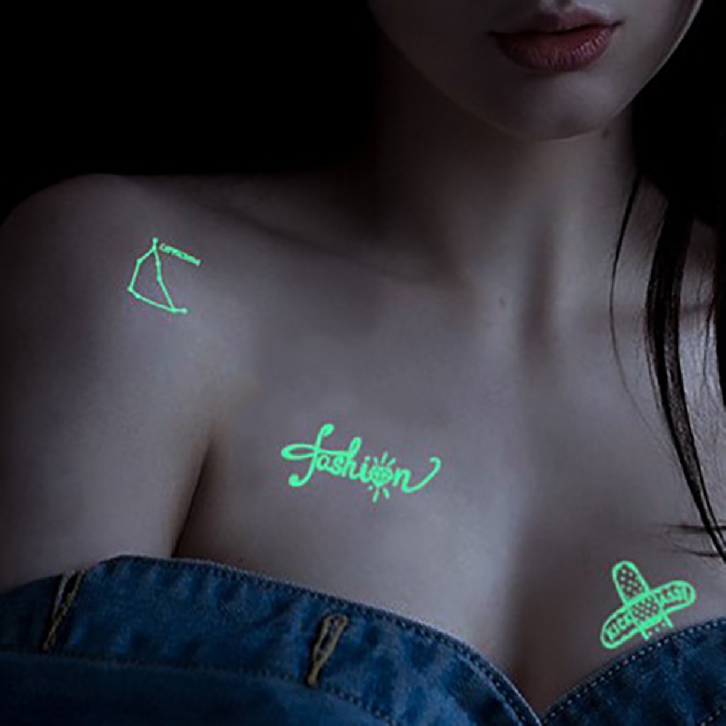 Miếng Dán Hình Xăm Dạ Quang lakecou Độc Đáo Cá Tính