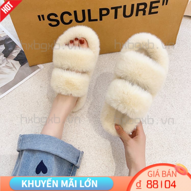 Dép Bông Đi Trong Nhà Đế Dày 5cm Thời Trang Thu Đông Cho Nữ