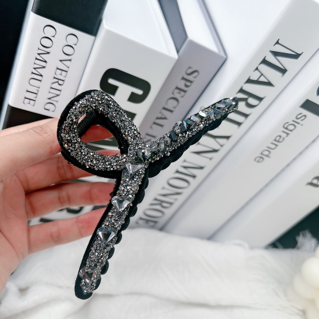 Kẹp Tóc Hình Cá Mập Đính Đá Đơn Giản Thời Trang Hàn Quốc