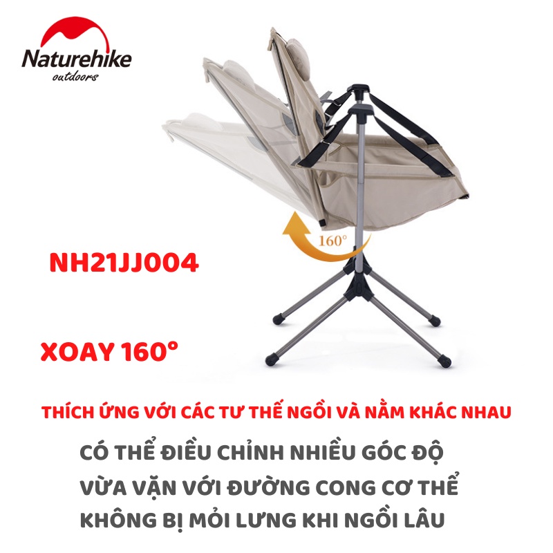 GHẾ BẬP BÊNH GẤP GỌN CẮM TRẠI DÃ NGOẠI NATUREHIKE NH21JJ004