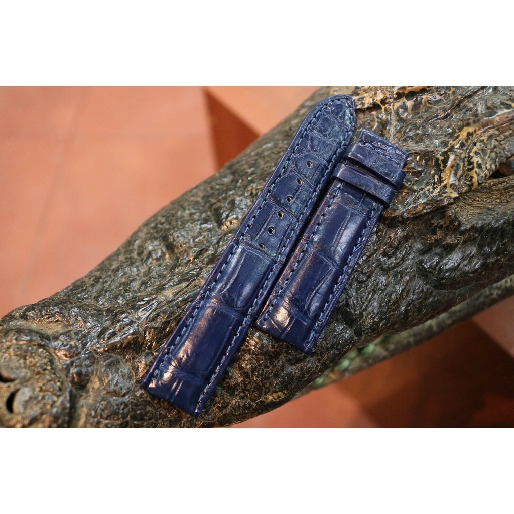 Dây đồng hồ da cá sấu may máy 16/18/20/22mm  Cá Sấu Thành Vinh