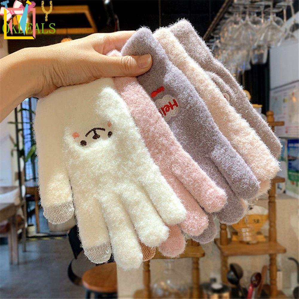 Găng Tay Len Cashmere Dày Dặn Giữ Ấm Mùa Đông Có Thể Chạm Màn Hình Cảm Ứng Dành Cho Nữ ZOE