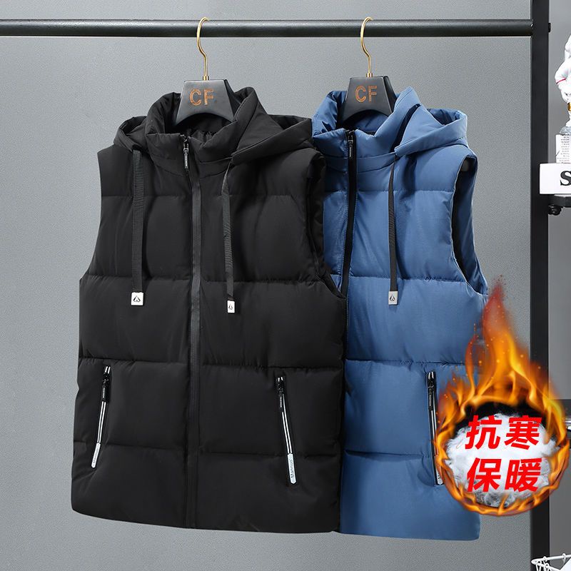 Áo Khoác Phao Sát Nách Lót cotton Giữ Ấm Thời Trang Thu Đông Cho Nam