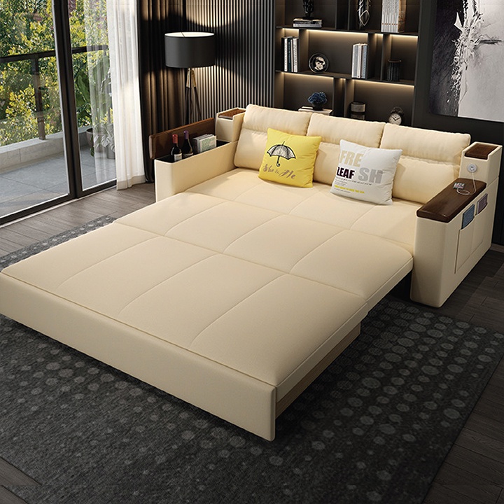 Sofa Giường Thông Minh Có Ngăn Chứa Đô Gấp Gọn Thành Ghế Sofa Tiết Kiệm Không Gian - Bảo Hành 3 Năm
