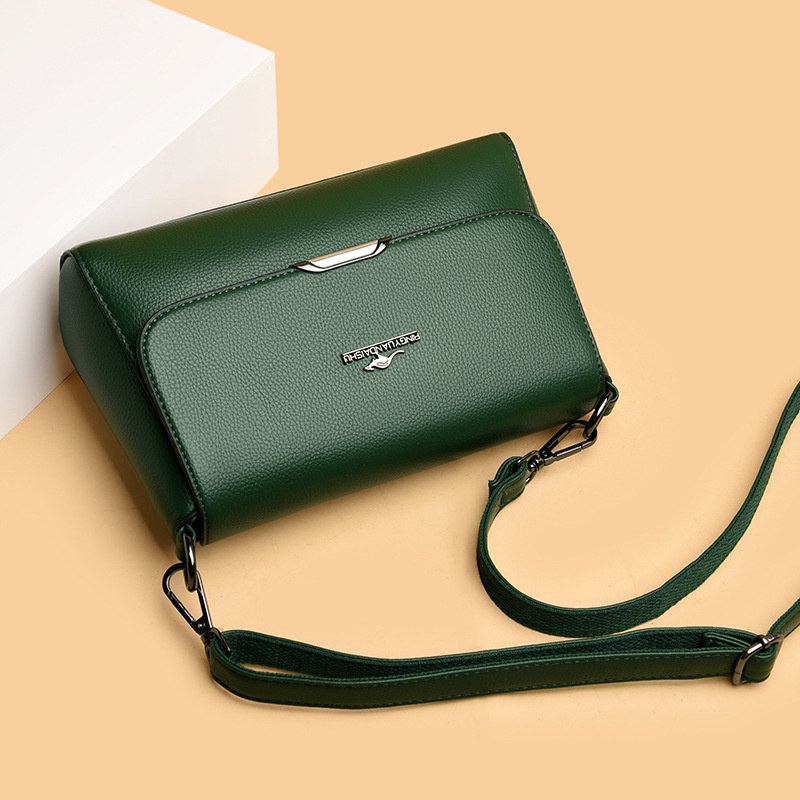 Túi Đeo Chéo Da Mềm Hình Vuông Màu Trơn Thời Trang 2022 Cho NữTúi Xách Phong Cách Đường Phố Cho Mẹ Và Bé