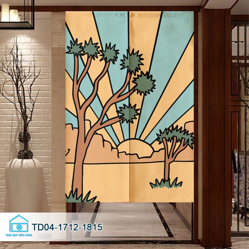 Rèm cửa Noren , rèm phong cách Nhật Bản Tín Phát Decor, rèm nhà hàng ,rèm treo lối đi