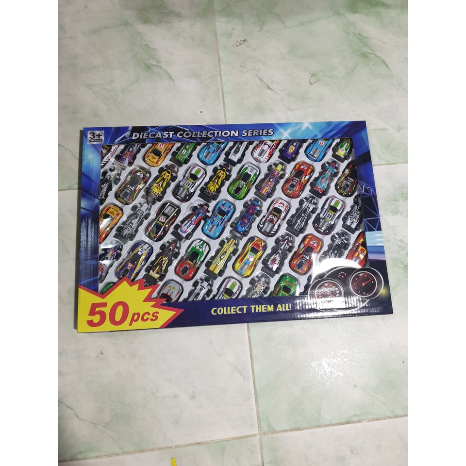 Đồ chơi xe đua - bộ 50 xe đua hợp kim nhiều màu sắc đa dạng cho bé