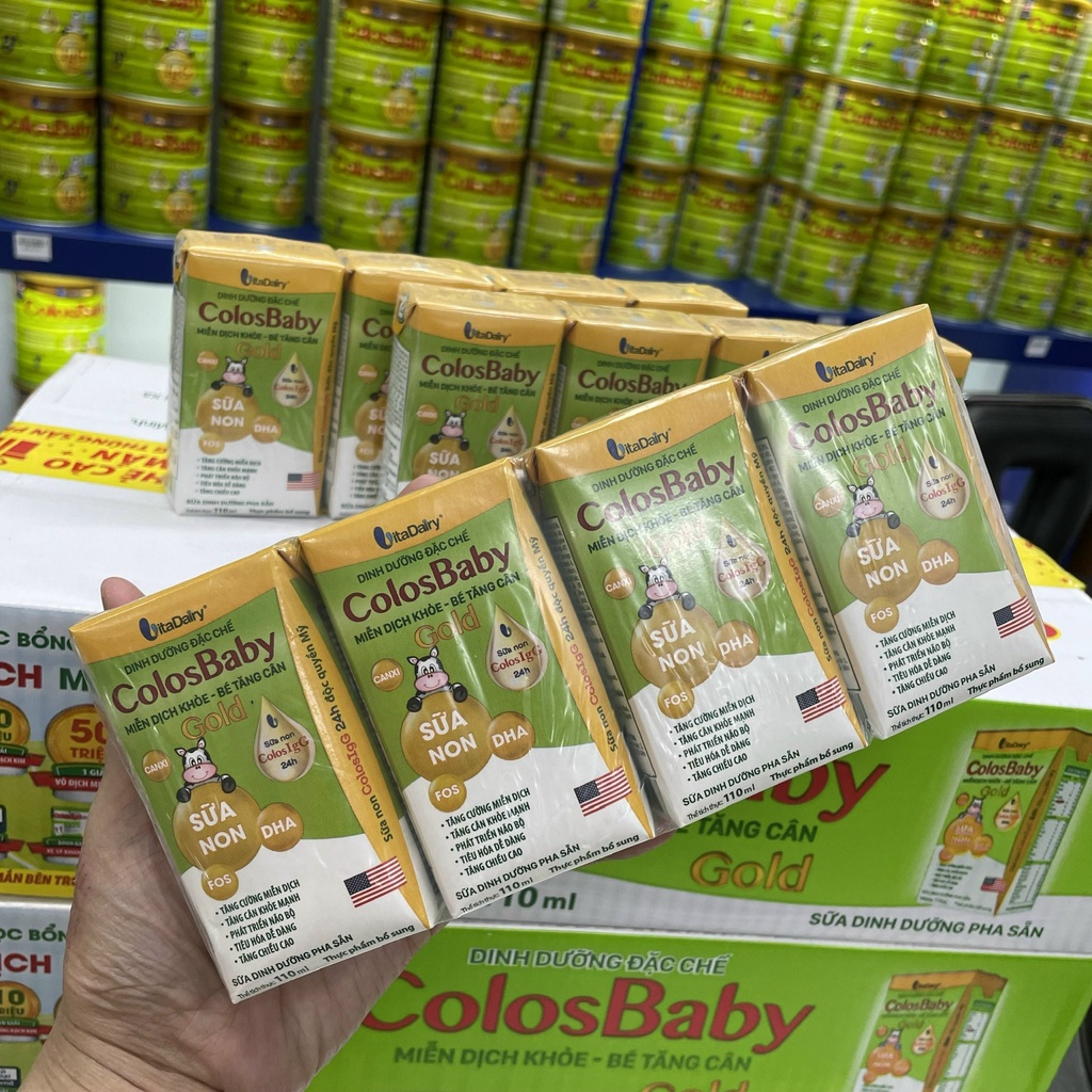 Thùng 48 Hộp 110ml Sữa Dinh Dưỡng Pha Sẵn Colosbaby Gold_Vàng