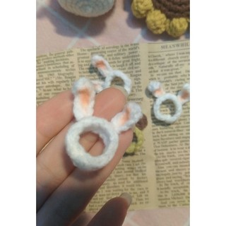 Nhẫn tai thỏ handmade len