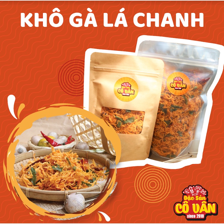KHÔ GÀ LÁ CHANH 250GR - ĐẶC SẢN CÔ VÂN (ảnh thật)