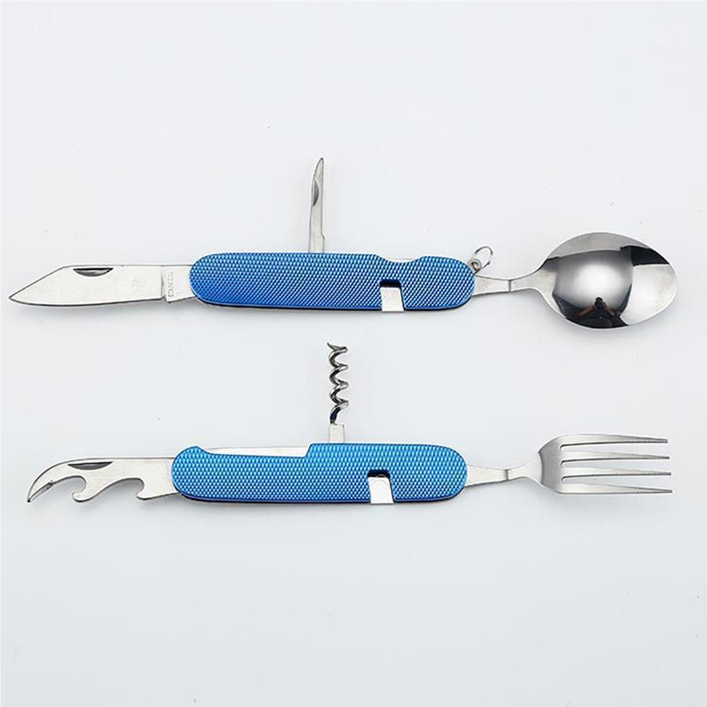 Bộ Dụng Cụ Ăn Muỗng / Nĩa / Dụng Cụ Mở Nắp Chai Tiện Lợi Cho Dã Ngoại