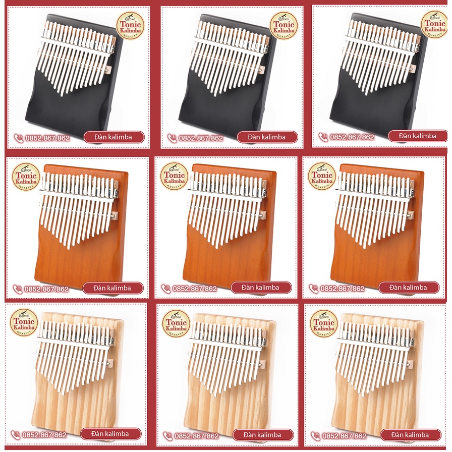 Đàn kalimba CARET giá rẻ gỗ nguyên khối âm vang hay không tịt nốt F4908-Hàng chính hãng