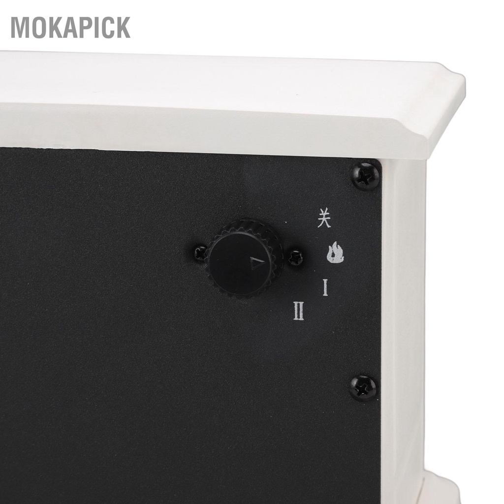 Mokapick Máy sưởi điện có ngọn lửa mô phỏng 3d Bảo vệ quá nhiệt Thiết bị làm ấm lò cho gia đình EU 220‑240V