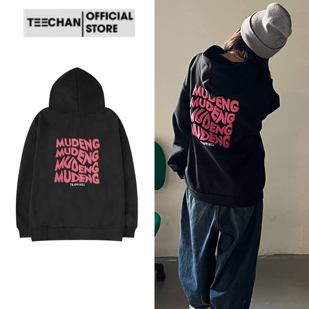 Áo Hoodie có mũ mã HD510 MUDENG Nam Nữ TEECHAN Unisex Basic Dài Tay unisex Dày Dặn basic ulzzang