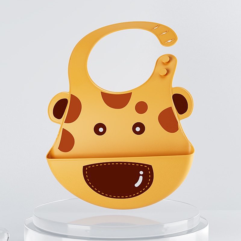 Yếm Ăn Bằng Silicone Siêu Mềm Chống Thấm Nước Dùng Một Lần Cho Trẻ Em