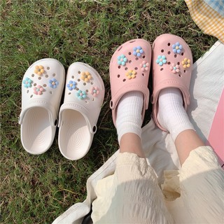 [SẴN TRẮNG] Dép CROSS phối hoa nhiều màu ulzzang đi mưa, đi nắng