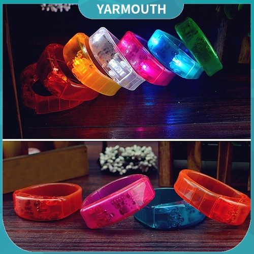 Vòng tay có đèn LED phát sáng trong tối điều khiển bằng giọng nói thời trang unisex độc đáo