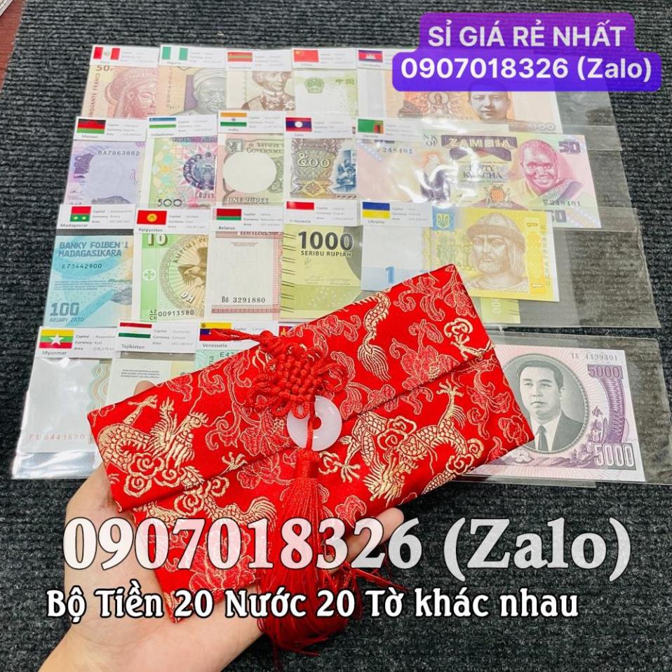 [HÓT] Ví Lì Xì Bộ 20 Quốc Gia Sưu Tầm Từ 20 Nước , Túi Gấm Sang Xịn, Lì Xì Tết , Giá Sỉ