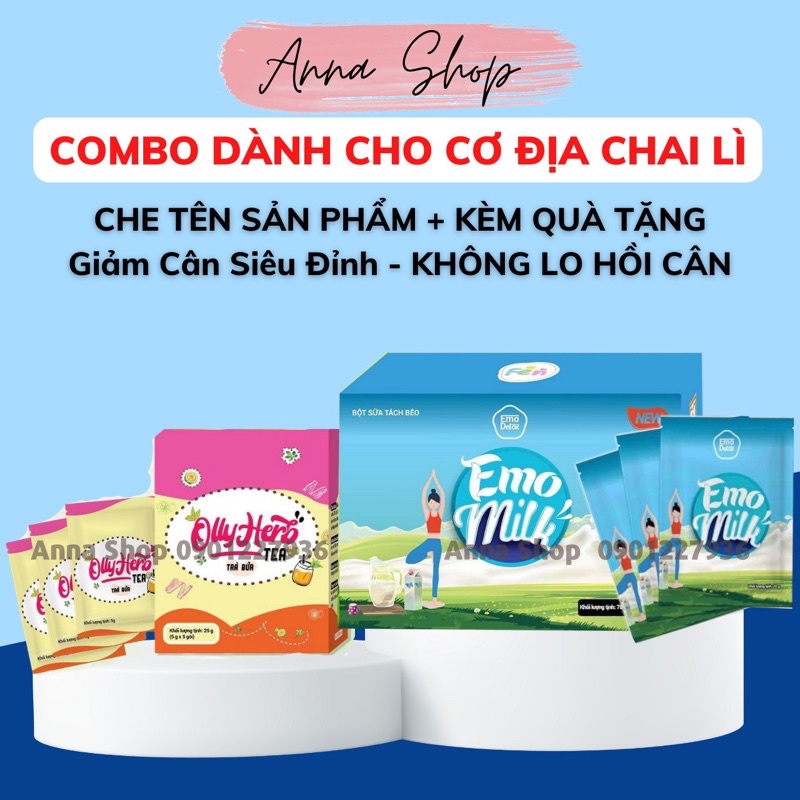 COMBO GIẢM CÂN VỊ  SỮA TÁCH BÉO VÀ TRÀ BỨA AN TOÀN HIỆU QUẢ - TẶNG KÈM QUÀ