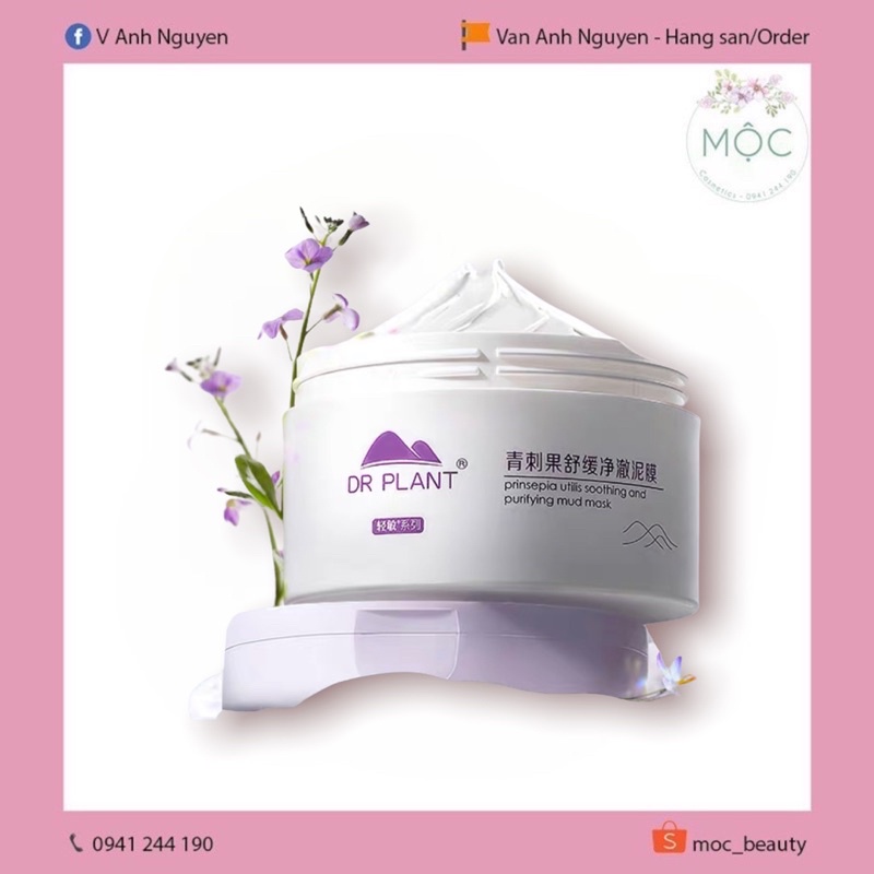 Mặt nạ rửa đất sét + quả gai Drplant 100g
