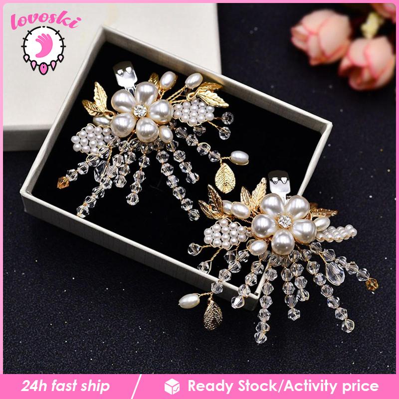 [Lovoski] Set 2 Kẹp Giữ Giày / Túi Xách Đính Hôn Phong Cách Châu Âu