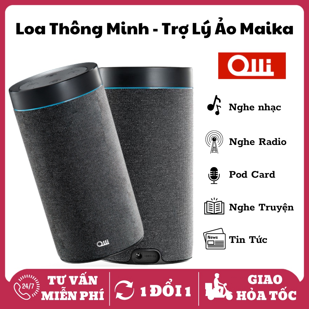 Loa Thông Minh OLLI Maika - Trợ Lý Ảo Tiếng Việt - Loa Bluetooth Điều Khiển Bằng Giọng Nói - Kết Nối