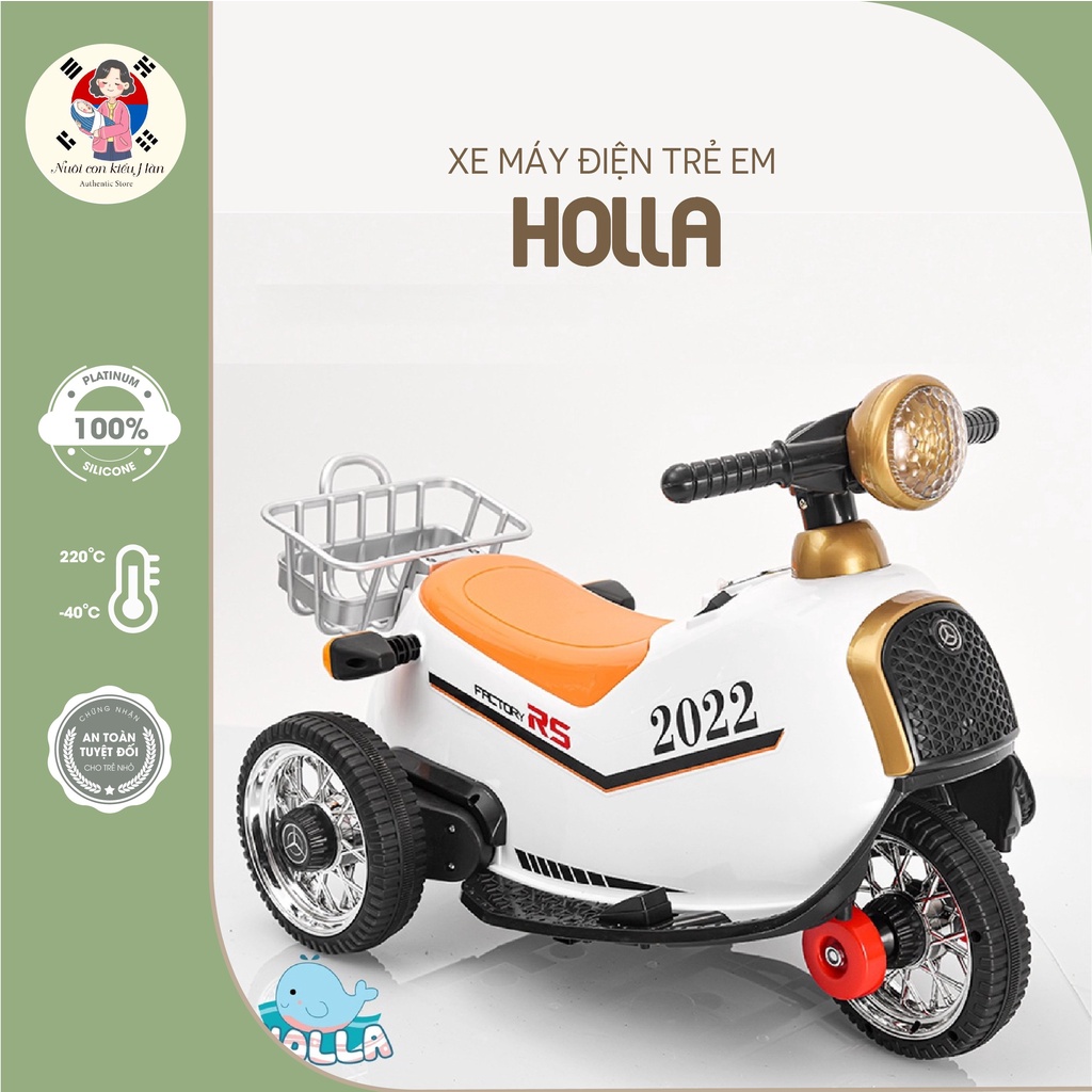 Xe Máy Điện Trẻ Em Holla HL02181 Chính Hãng, Xe Điện Cho Bé Thiết Kế Mới Nhất 2023