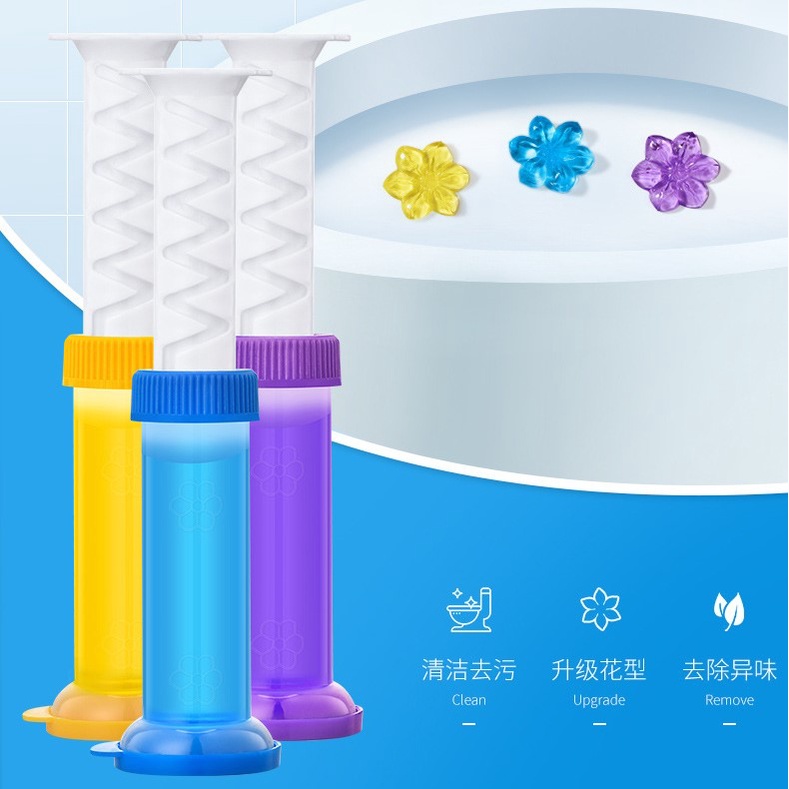 Gel thơm vệ sinh bồn cầu hình bông hoa - Gel làm sạch khử trùng khử mùi vệ sinh Diệt khuẩn bồn cầu