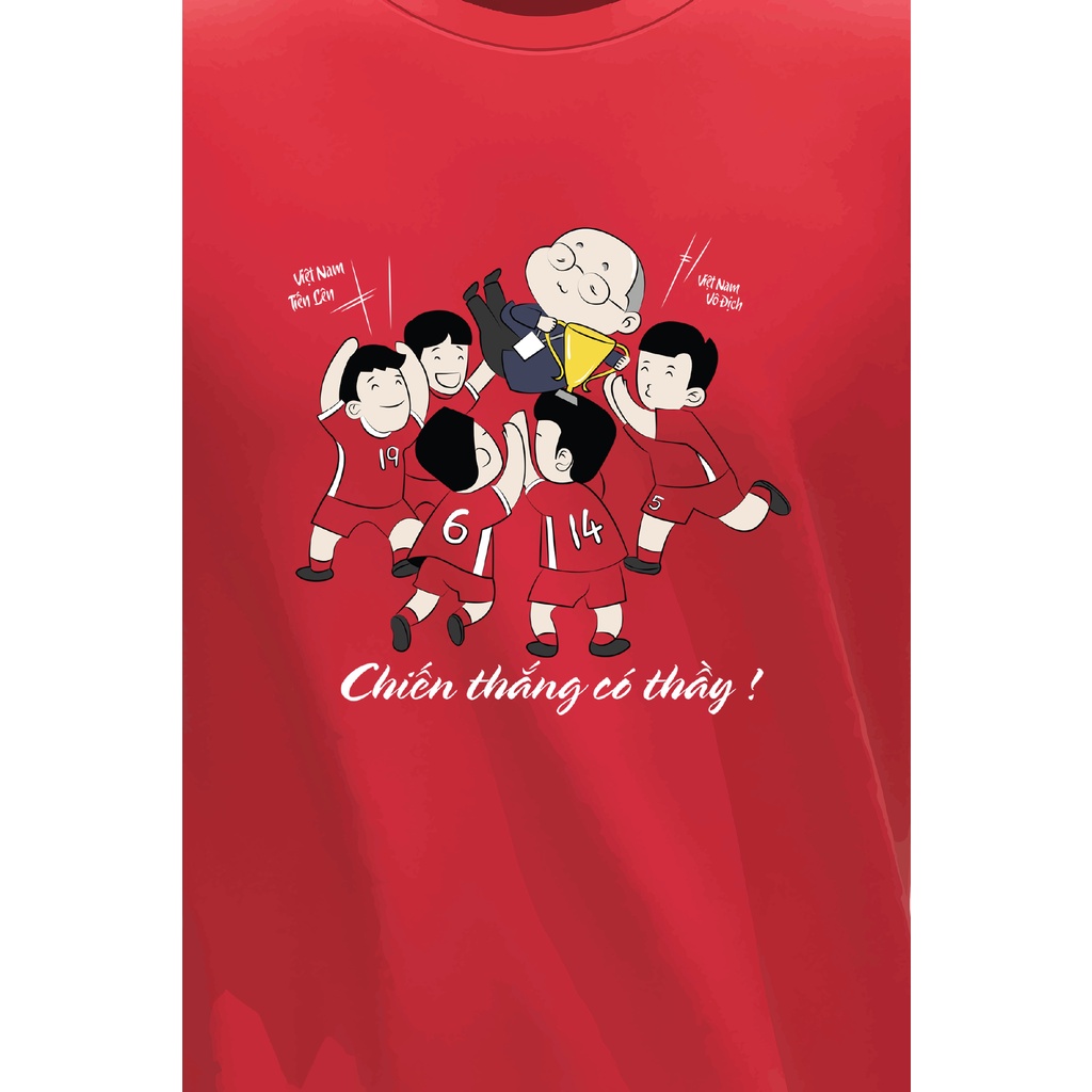 Áo T-shirt trẻ em "Chiến thắng có Thầy" phiên bản đặc biệt cổ vũ đội tuyển bóng đá Việt Nam TOKYOLIFE C8TSH503M