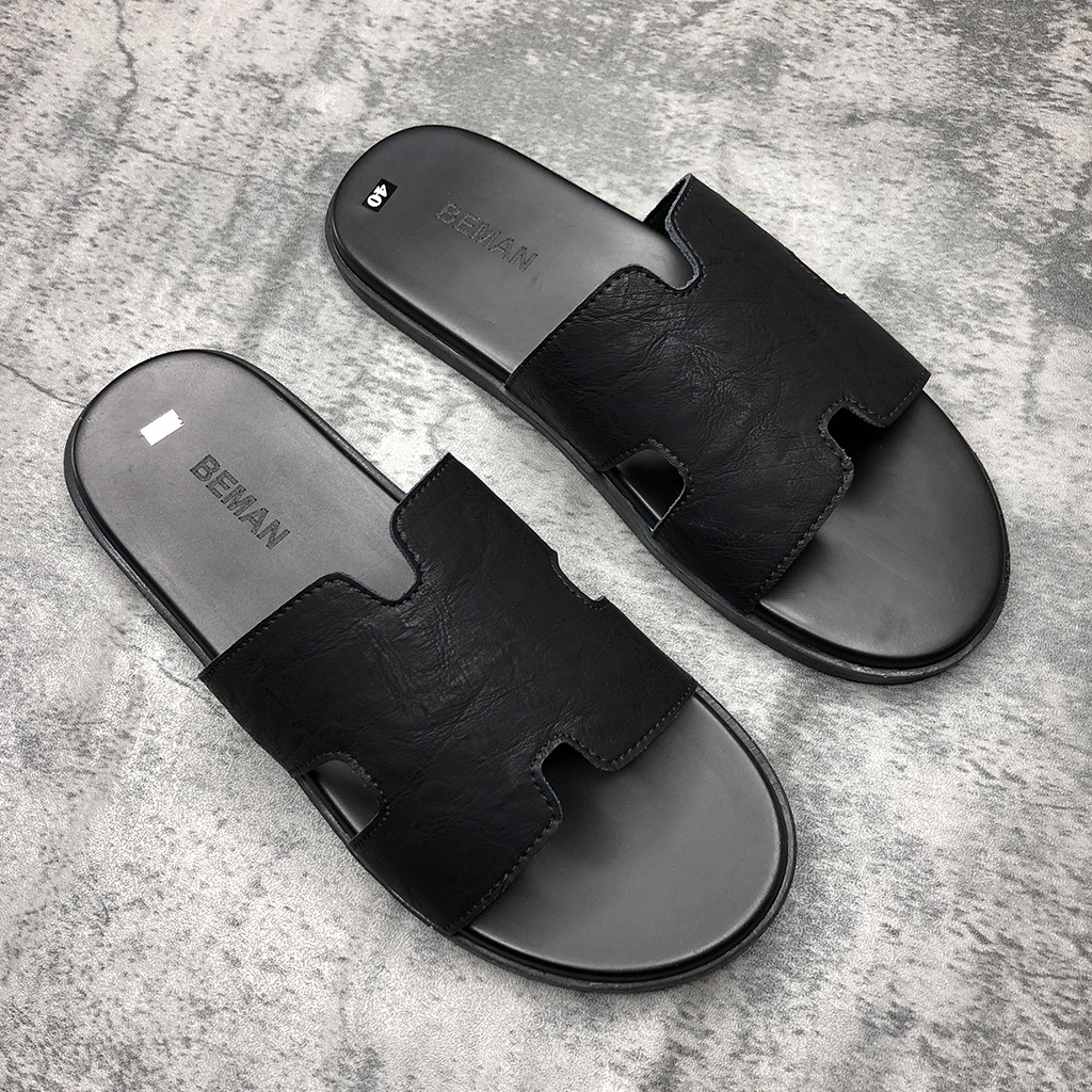 Dép nam quai ngang Beman BM2,da sần cao cấp,đế êm và ôm chân,form dáng dễ phối đồ,phù hợp mang hàng ngày