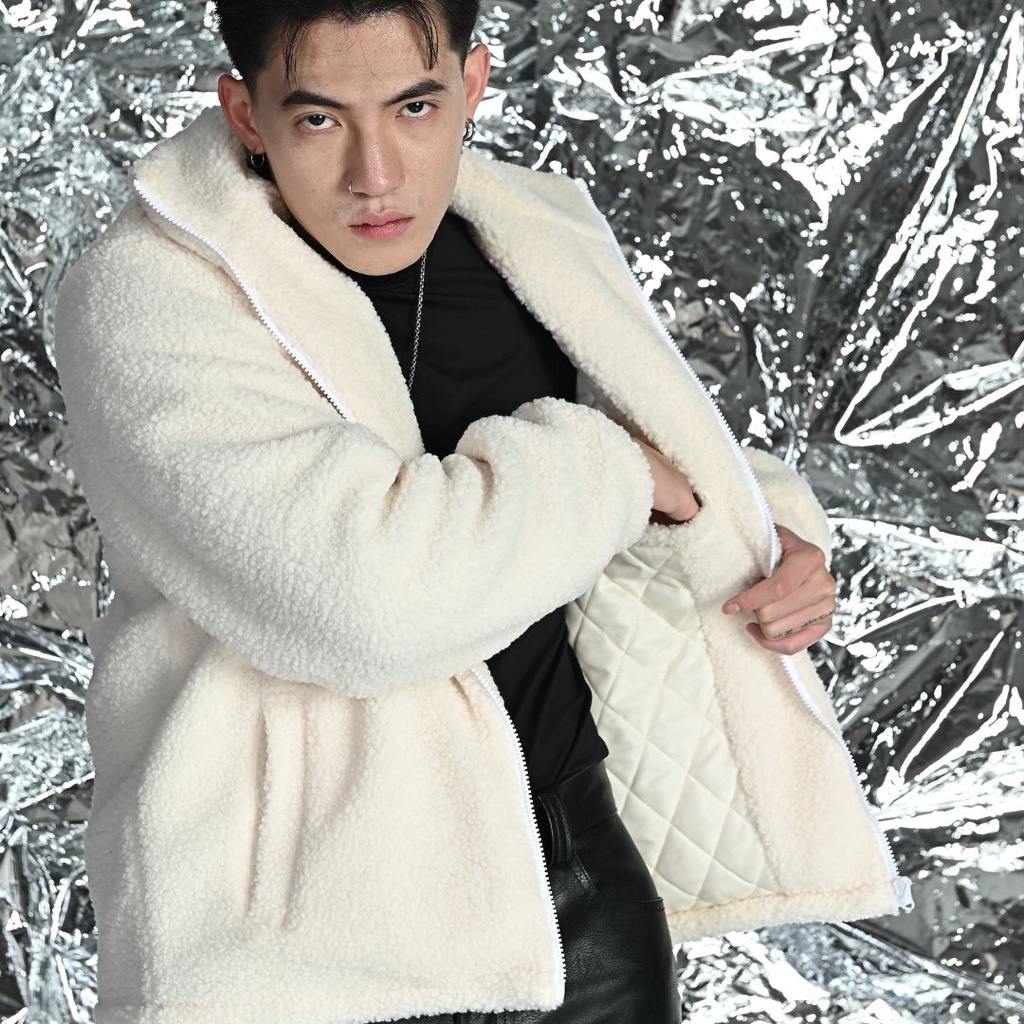 Áo khoác lông cừu local brand ClownZ Worldwide Fur Jacket, lót trần bông, unisex nam nữ form rộng